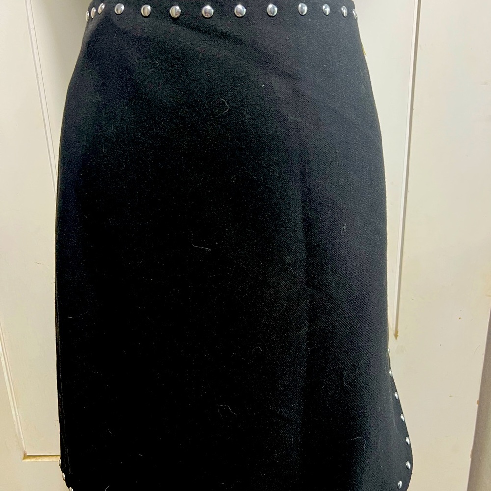 Vince Camuto Black Embellished Pencil Skirt